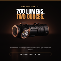 Damn Good 700 Lumen Headlamp - 700 lumens, two ounces