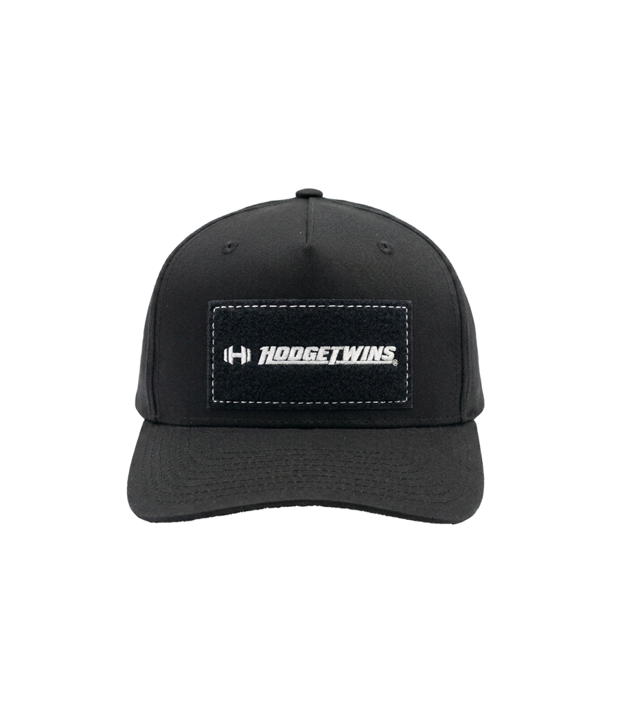 Hodgetwins Signature black patch hat, front