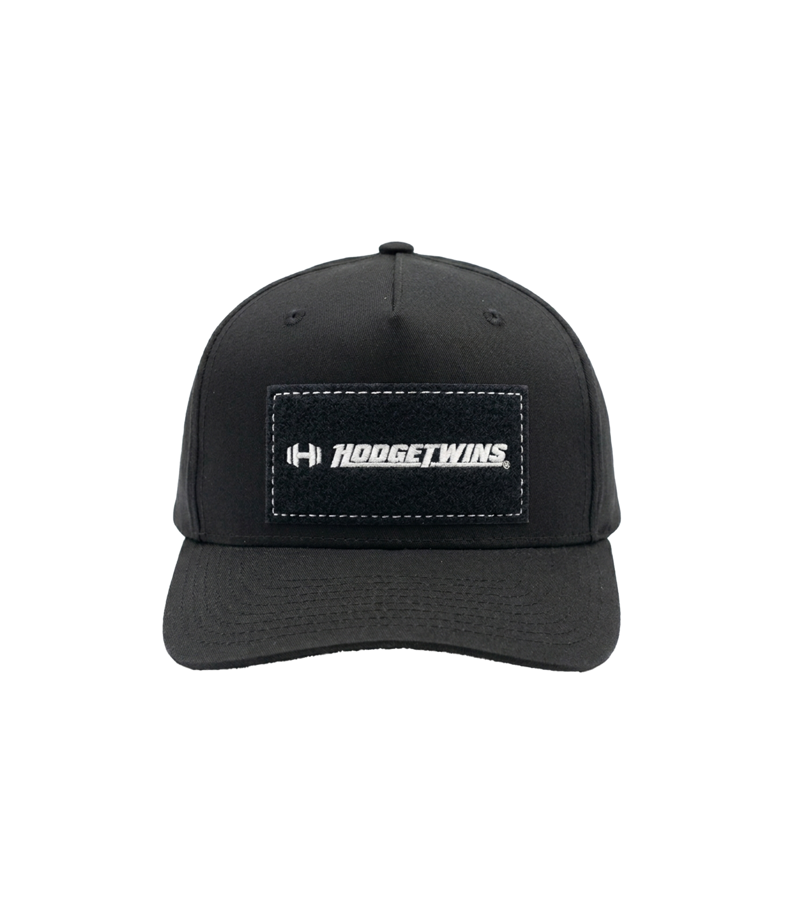 Hodgetwins Signature black patch hat, front
