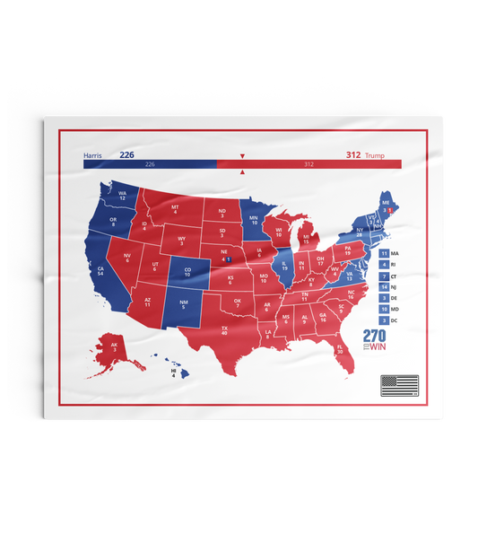 Trump Victory Map Poster