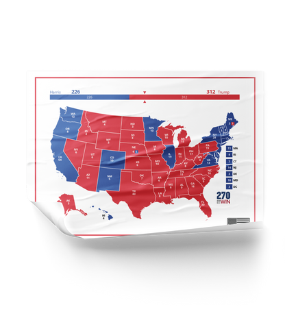 Trump Victory Map Poster