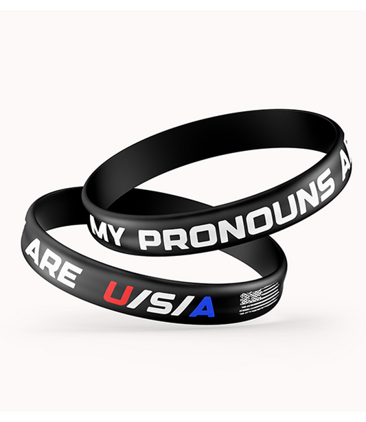 My Pronouns Are U/S/A Wristband