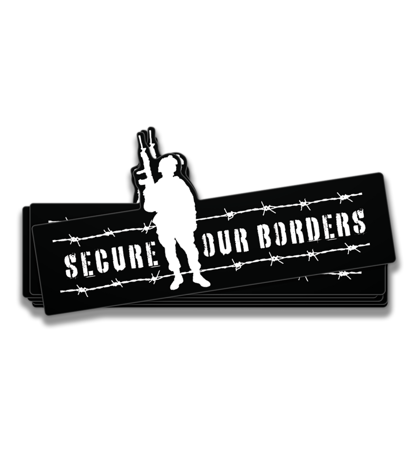 Secure Our Borders Soldier Decal
