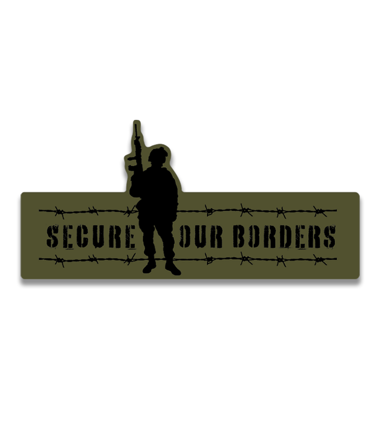 Secure Our Borders Soldier Decal