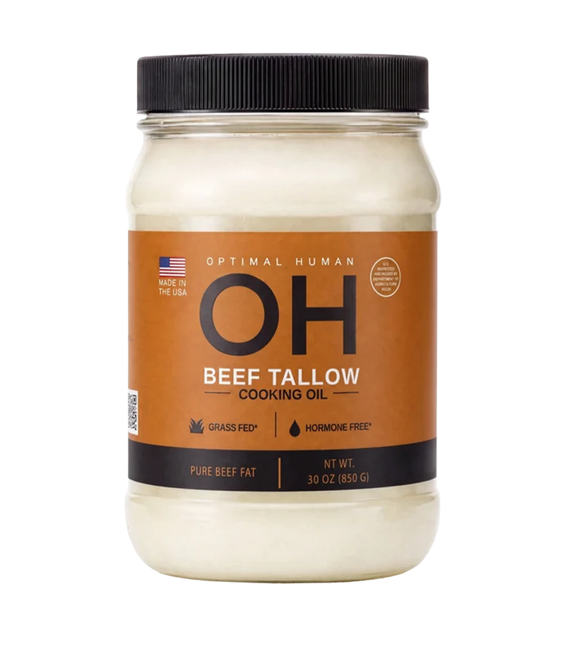 Optimal Human Cooking Tallow - 100% Grass-Fed (2 Lbs)
