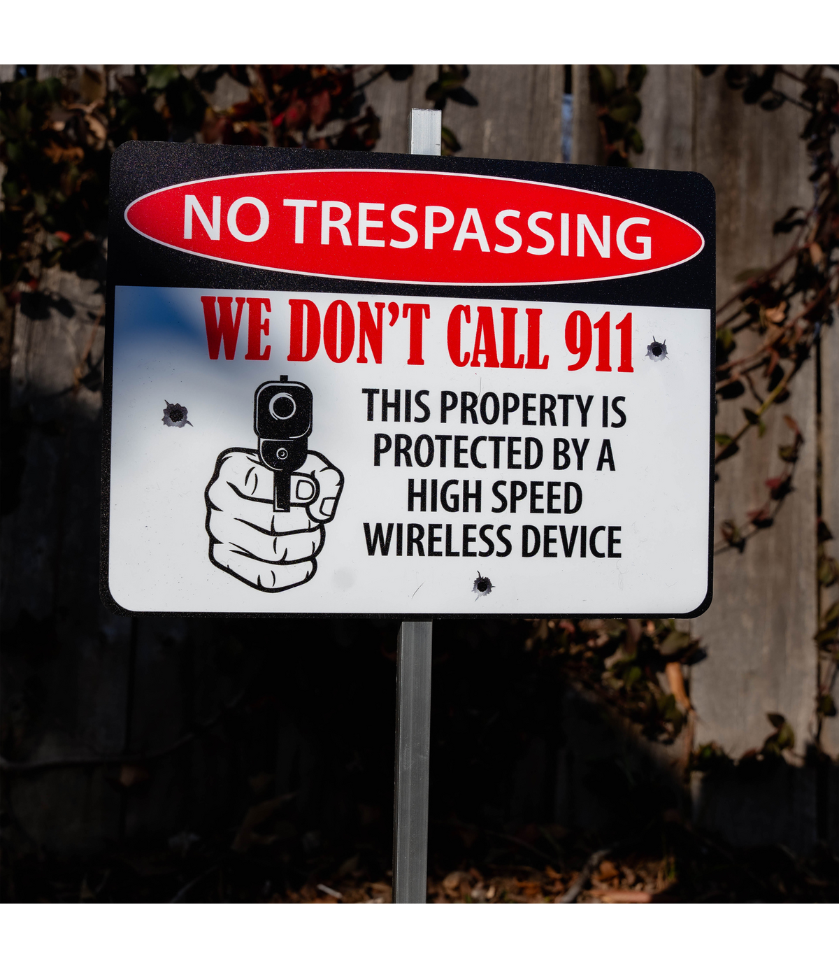 No Trespassing Yard Sign