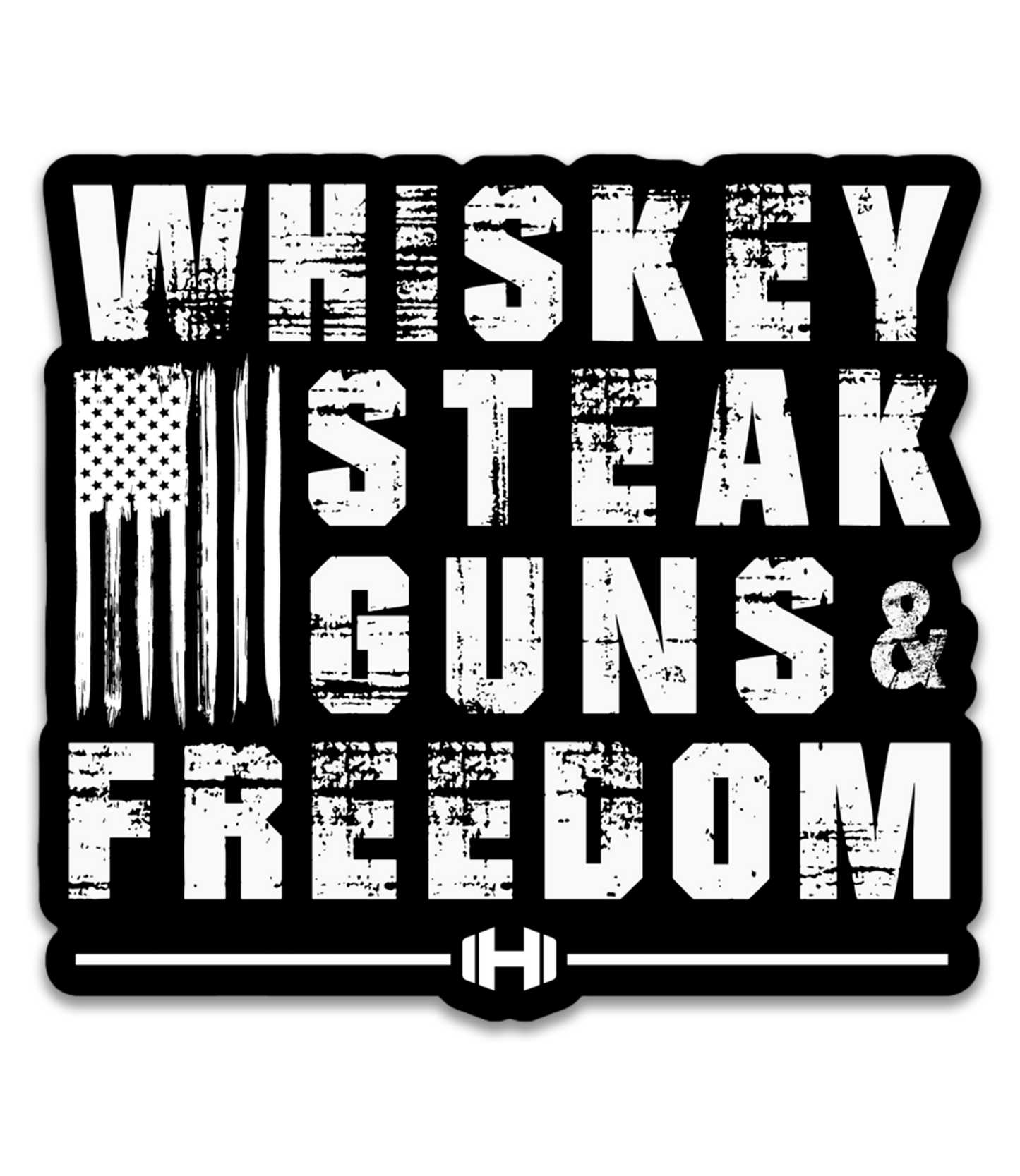 Whiskey Steak Freedom Decal