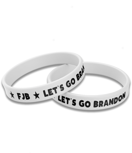 Let's Go Brandon - FJB Wristband - White