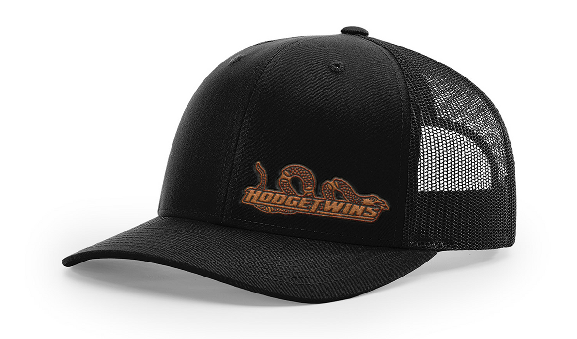 Hodgetwins Snake Premium Raw Leather Patch Hat