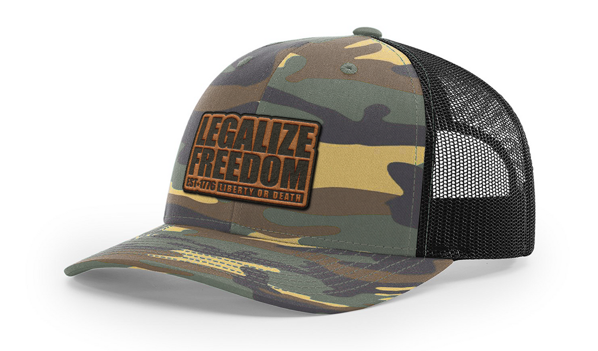 Legalize Freedom Premium Raw Leather Patch Hat