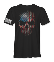 USA Flag Skull T-Shirt